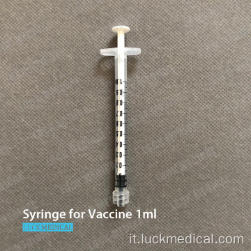 Siringa 1cc senza ago per il vaccino